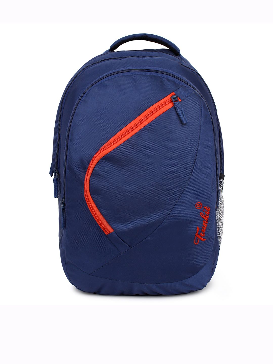 TRUNKIT Unisex Navy Blue & Red Textured 35 L Laptop Backpack Price in India