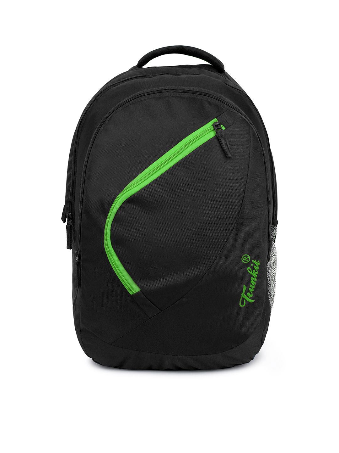 TRUNKIT Unisex Black Contrast Detail Laptop Backpack Price in India