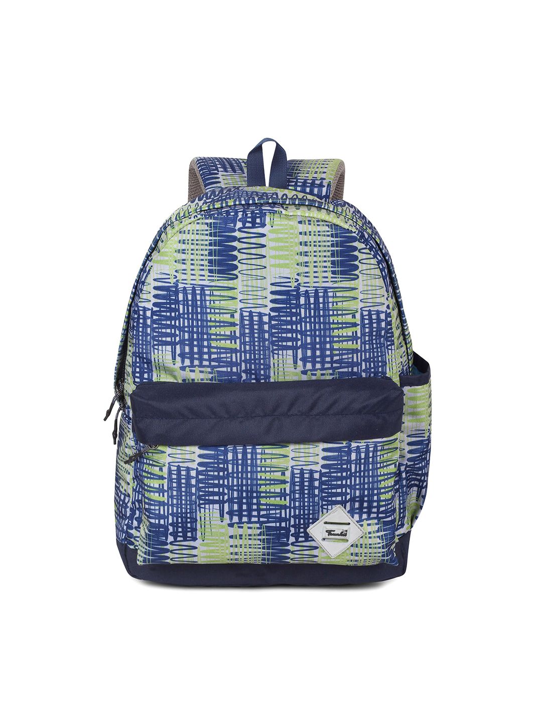 TRUNKIT Unisex Green & Blue Graphic 13 Inch Laptop Backpack Price in India