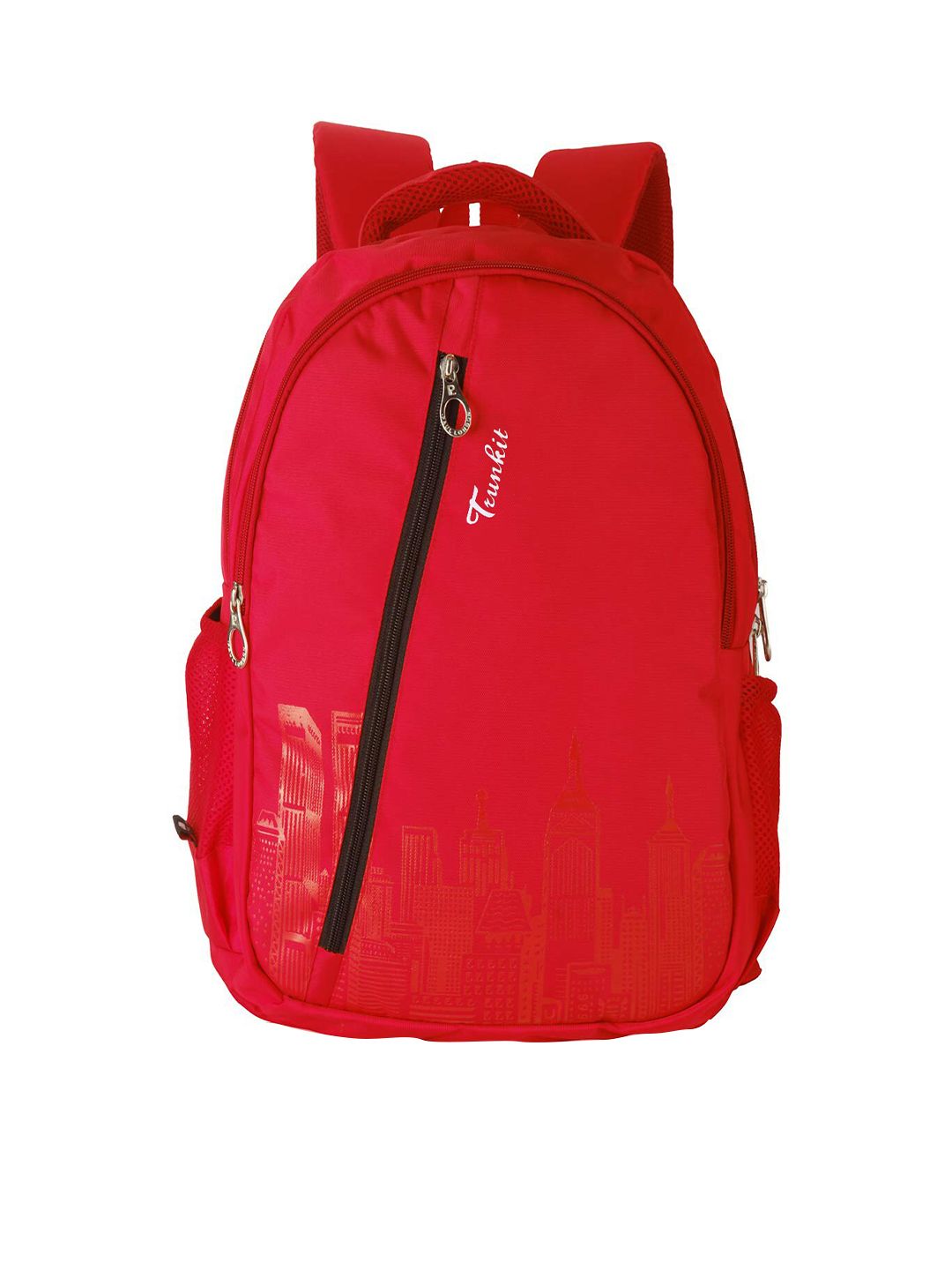 TRUNKIT Unisex Red Solid Backpack Price in India