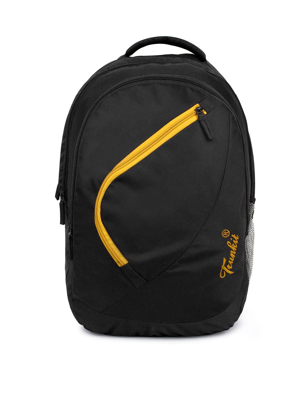TRUNKIT Unisex Black & Yellow Textured 35 L Laptop Backpack Price in India