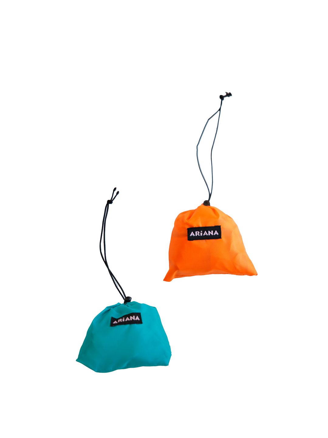 Ariana Pack of 2 Teal & Orange Printed Shopping Bags Price in India