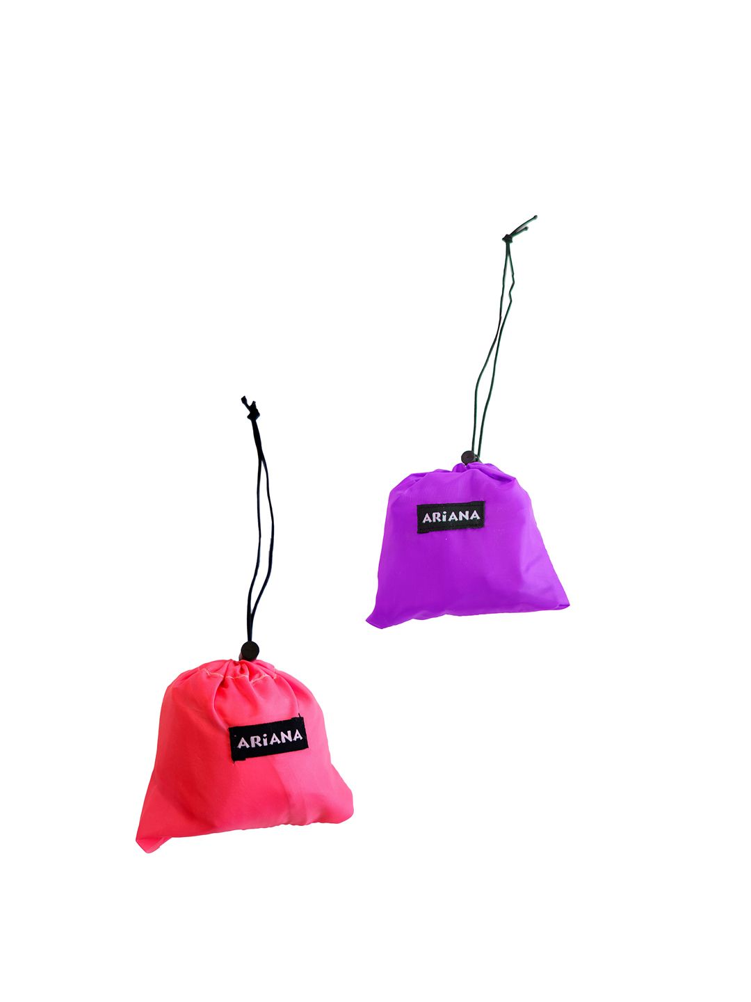 Ariana Pack of 2 Pink & Purple Printed Shopping Bags Price in India
