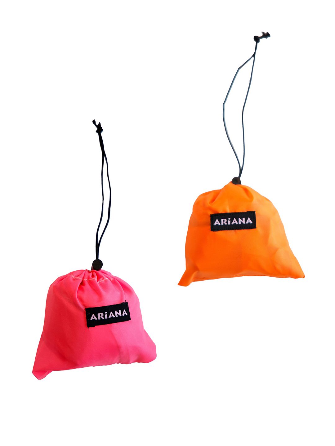 Ariana Pack of 2 Orange & Pink Solid Multi-Utility Reusable Bags Price in India