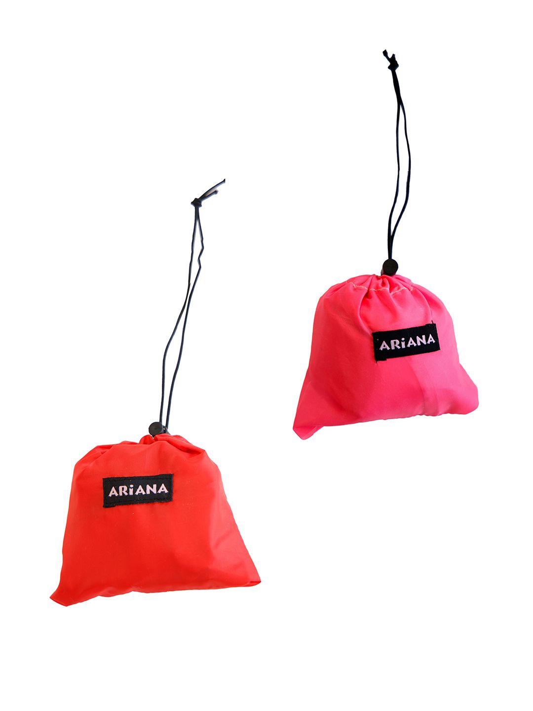 Ariana Pack of 2 Red & Orange Printed Shopping Bag Price in India