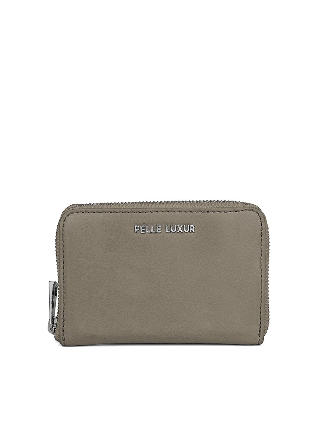 PELLE LUXUR Women Grey Leather Envelope Price in India