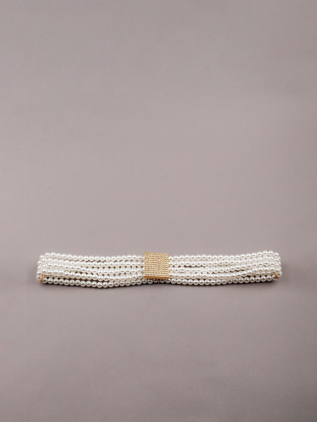 ODETTE Women White Embellished Belt Price in India