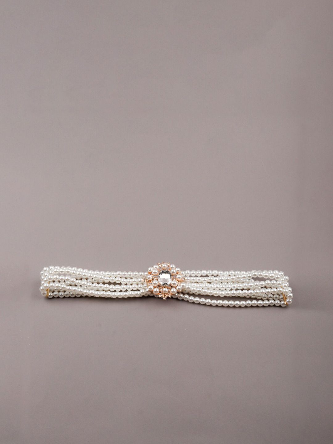 ODETTE Women White Embellished Belt Price in India