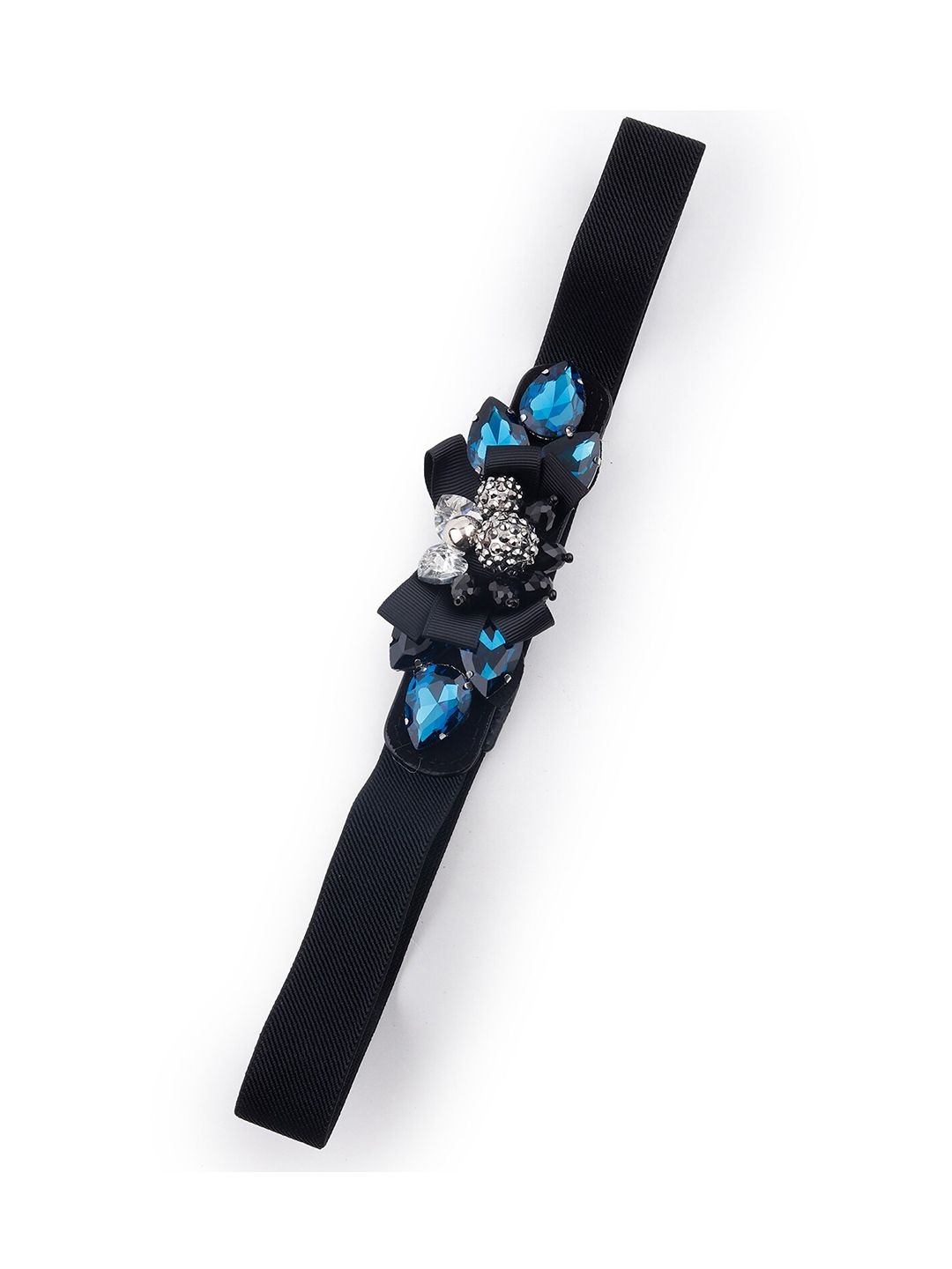 ODETTE Women Black Embellished Belt Price in India