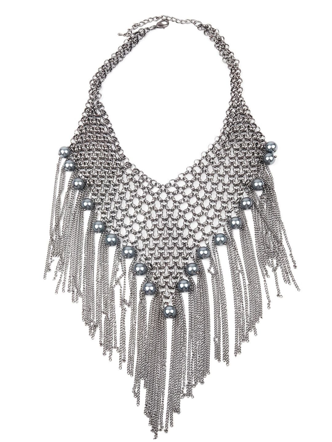 ODETTE Silver-Toned Necklace Price in India