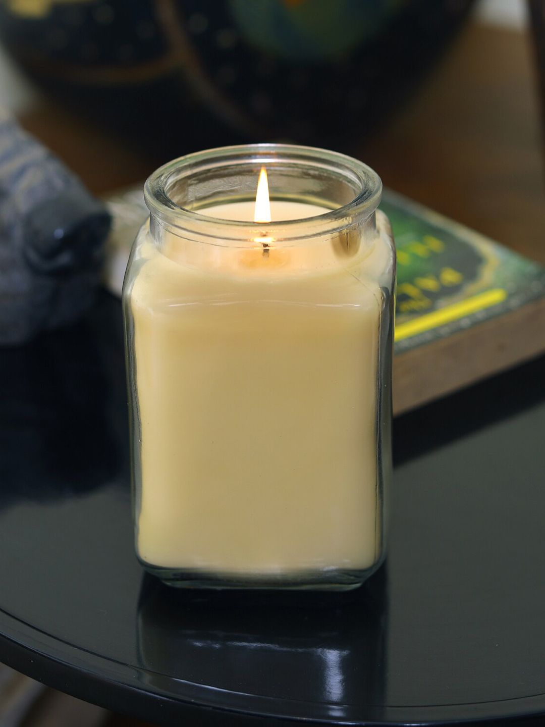 HOSLEY White Scented Glass Jar Aroma Candle Price in India