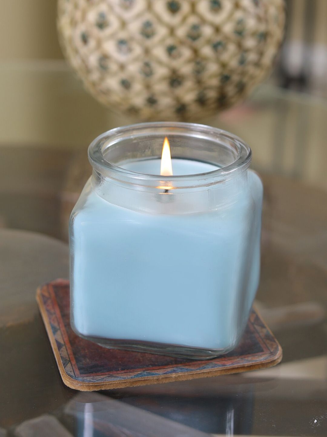 HOSLEY Blue Hosley Caribbean Breeze Fragranced Jar Candle Price in India