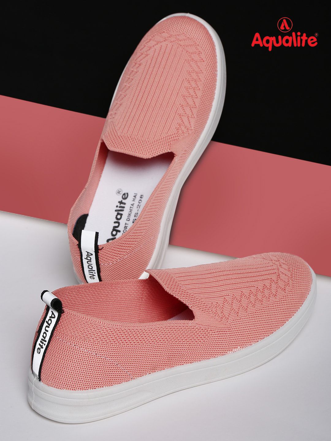 Aqualite Women Pink Slip-On Sneakers Price in India