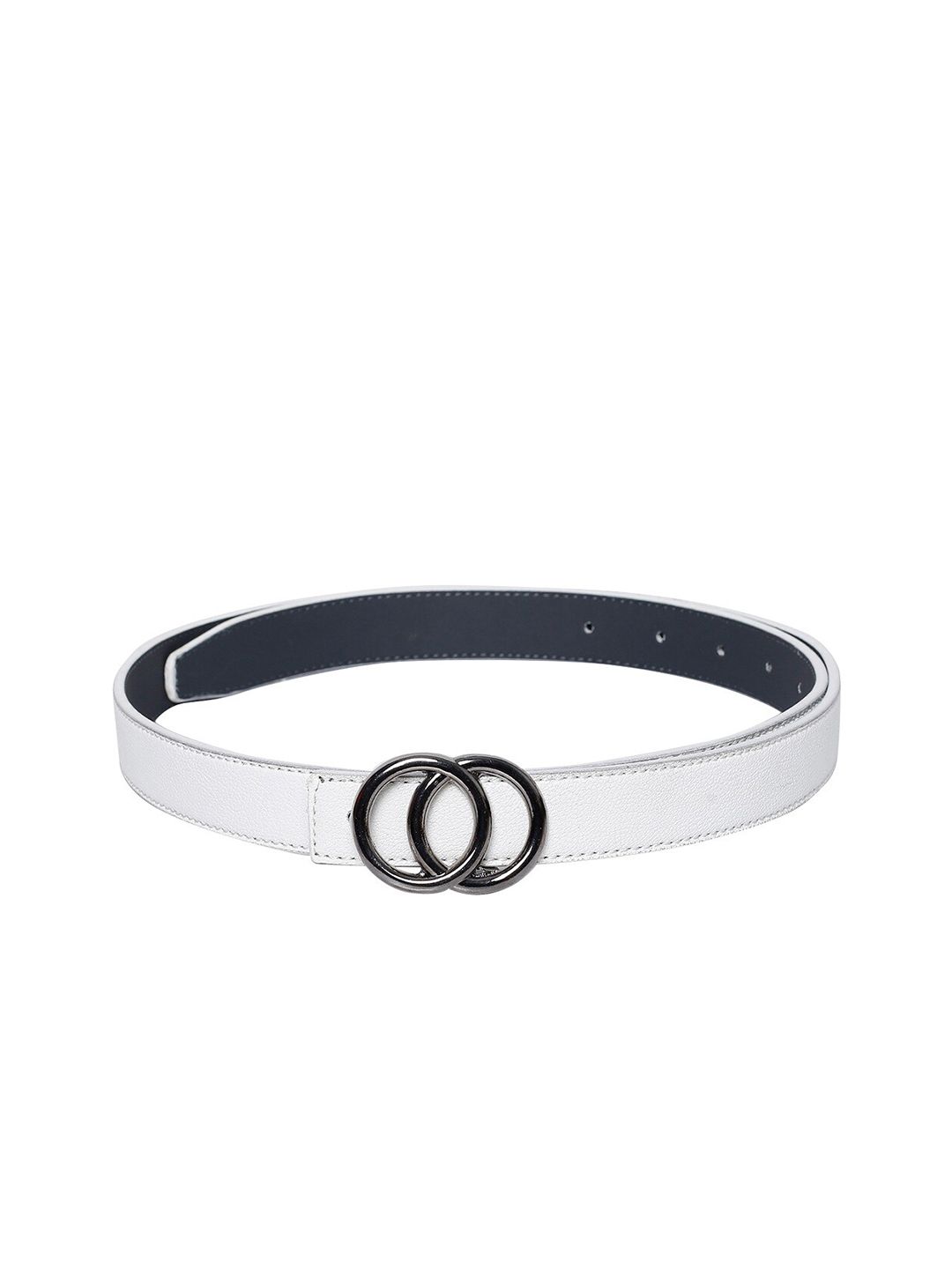 thickskin Women White PU Belt Price in India