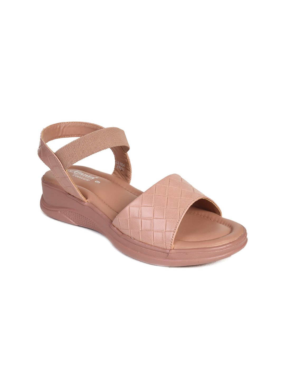 Ajanta Pink Textured Platform Sandals Price in India