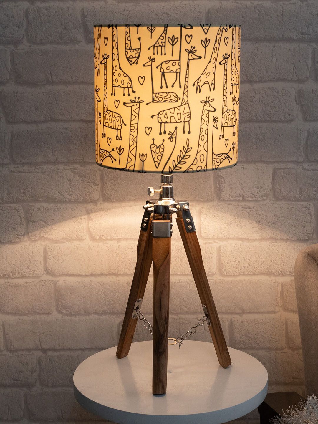 Homesake Multicolored Contemporary Tripod Table Lamp With Shade Price in India