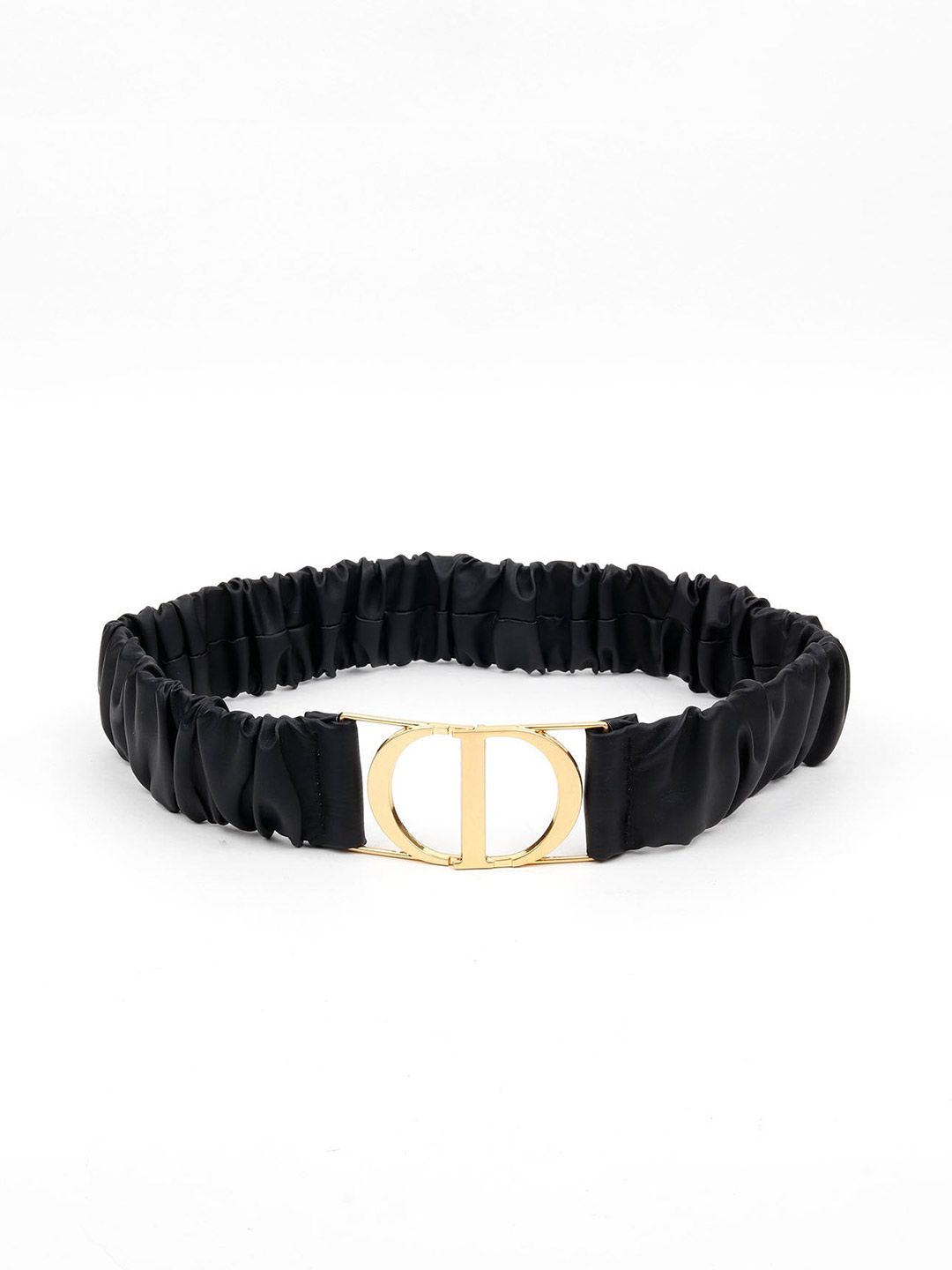 ODETTE Women Black Textured Belt Price in India