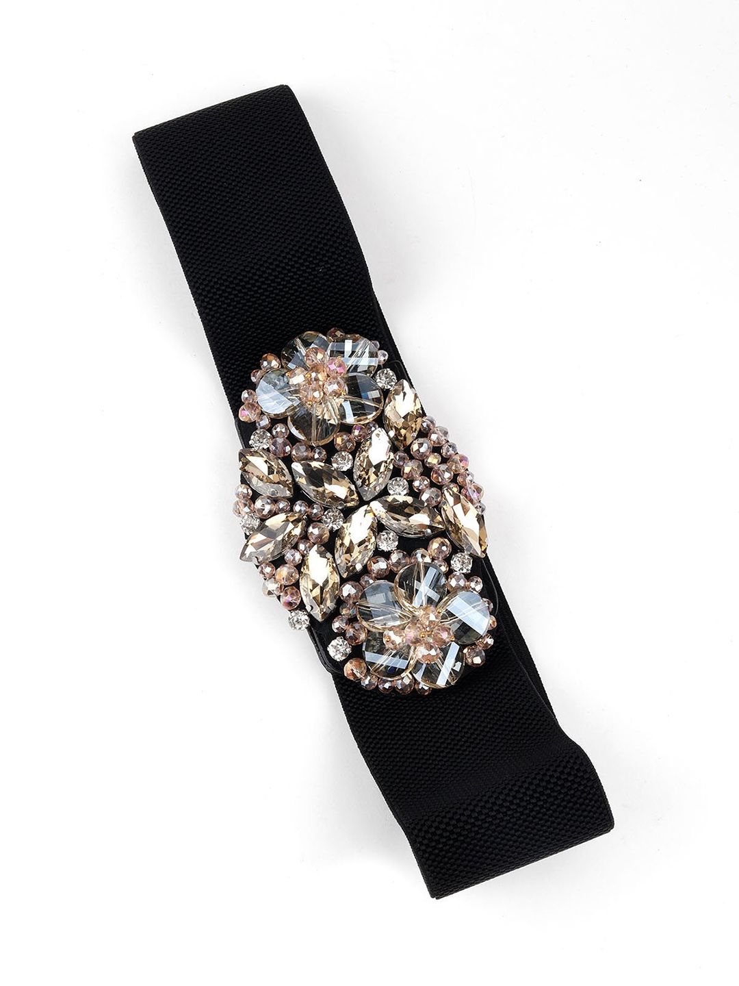 ODETTE Women Black Embellished Belt Price in India