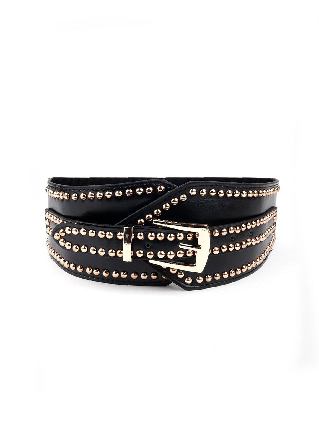 ODETTE Women Black Embellished Belt Price in India