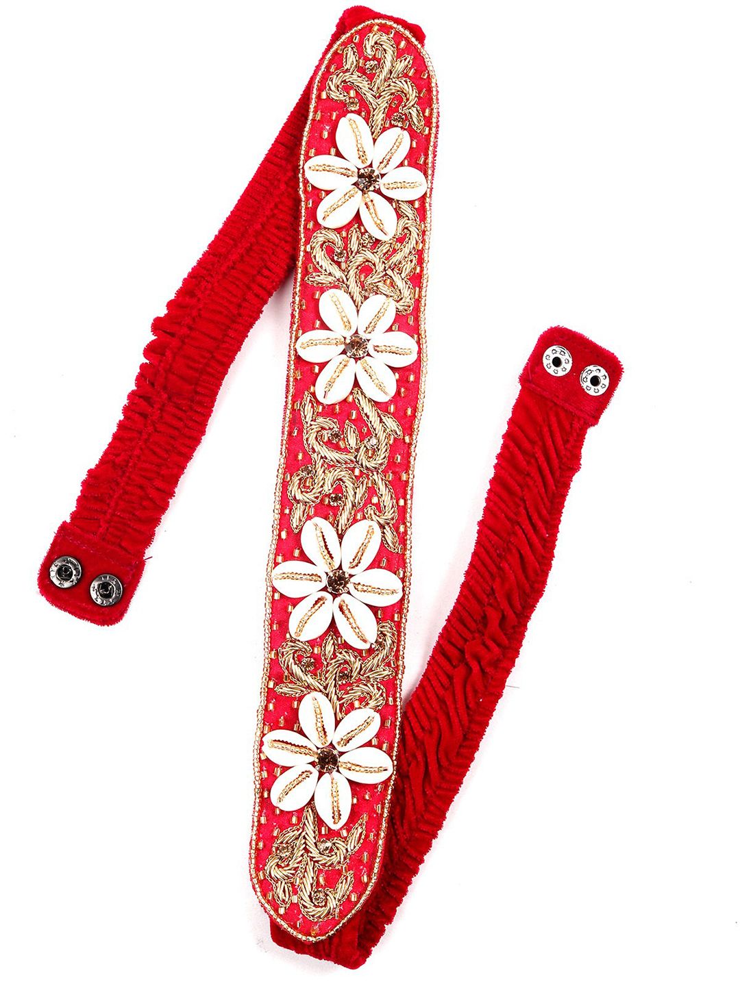 ODETTE Women Pink Embellished Belt Price in India