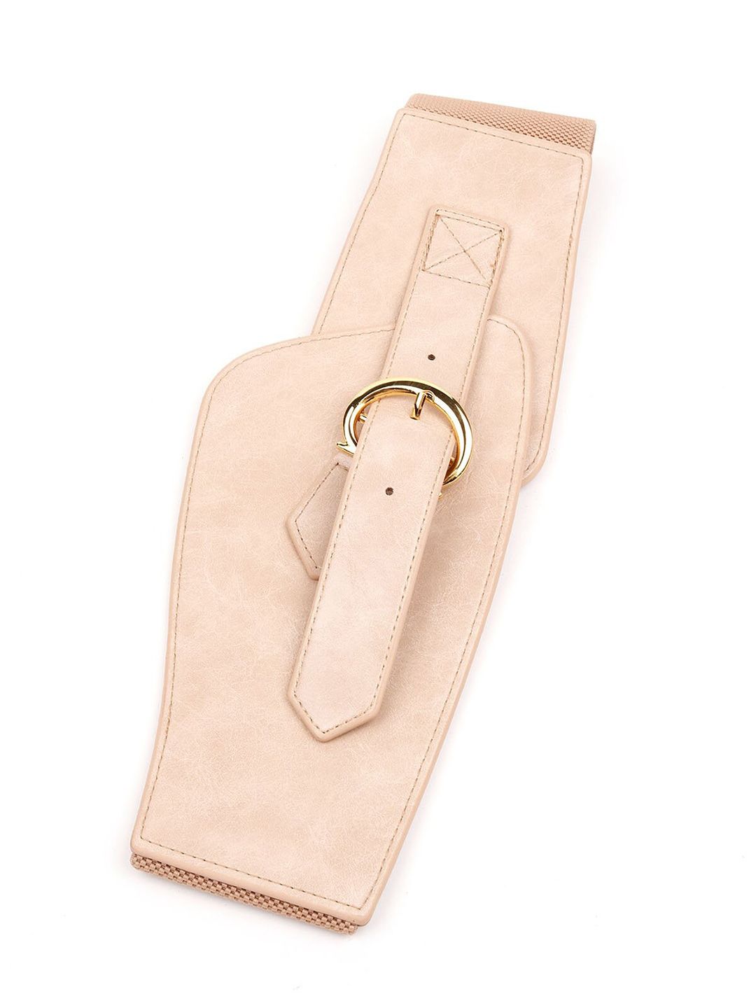 ODETTE Women Nude-Coloured Textured Belt Price in India