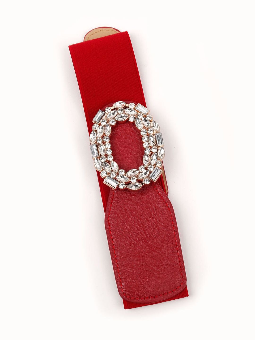 ODETTE Women Red Embellished Belt Price in India