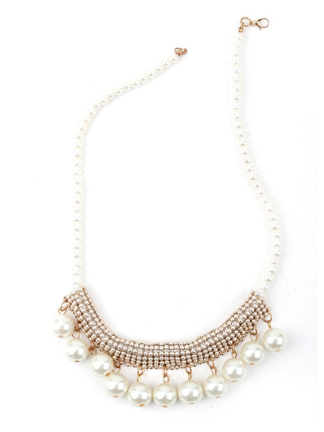 ODETTE White & Gold-Toned Necklace Price in India