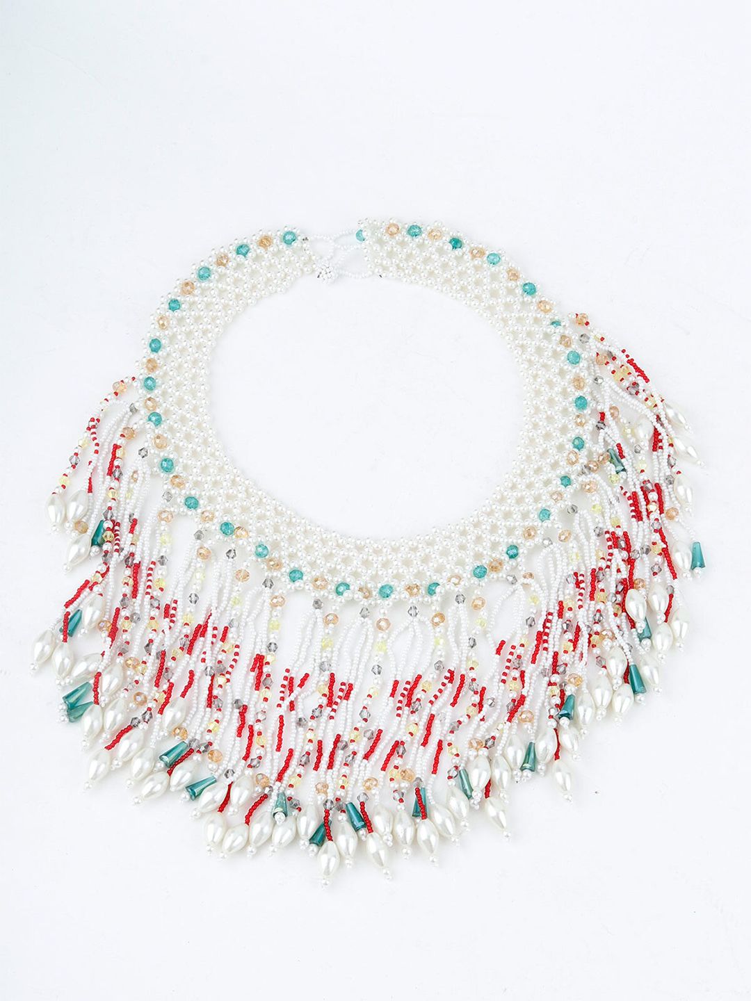 ODETTE White & Green Necklace Price in India