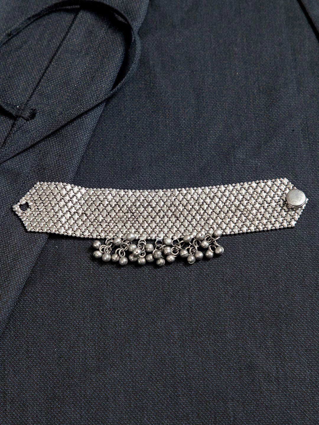 creyons by mansi Women Silver-Toned Wraparound Bracelet Price in India
