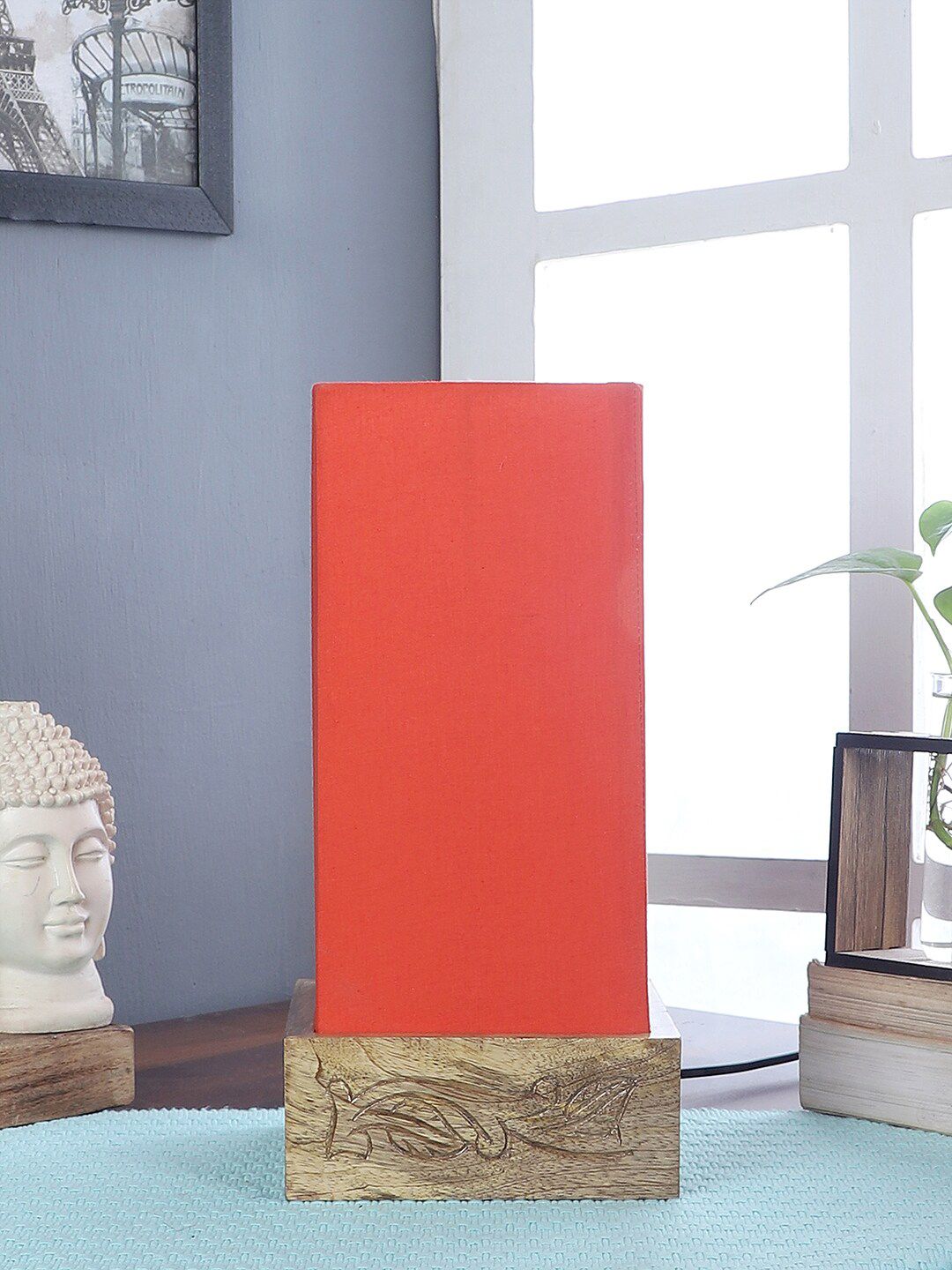 Devansh Orange Solid Table Lamp Price in India