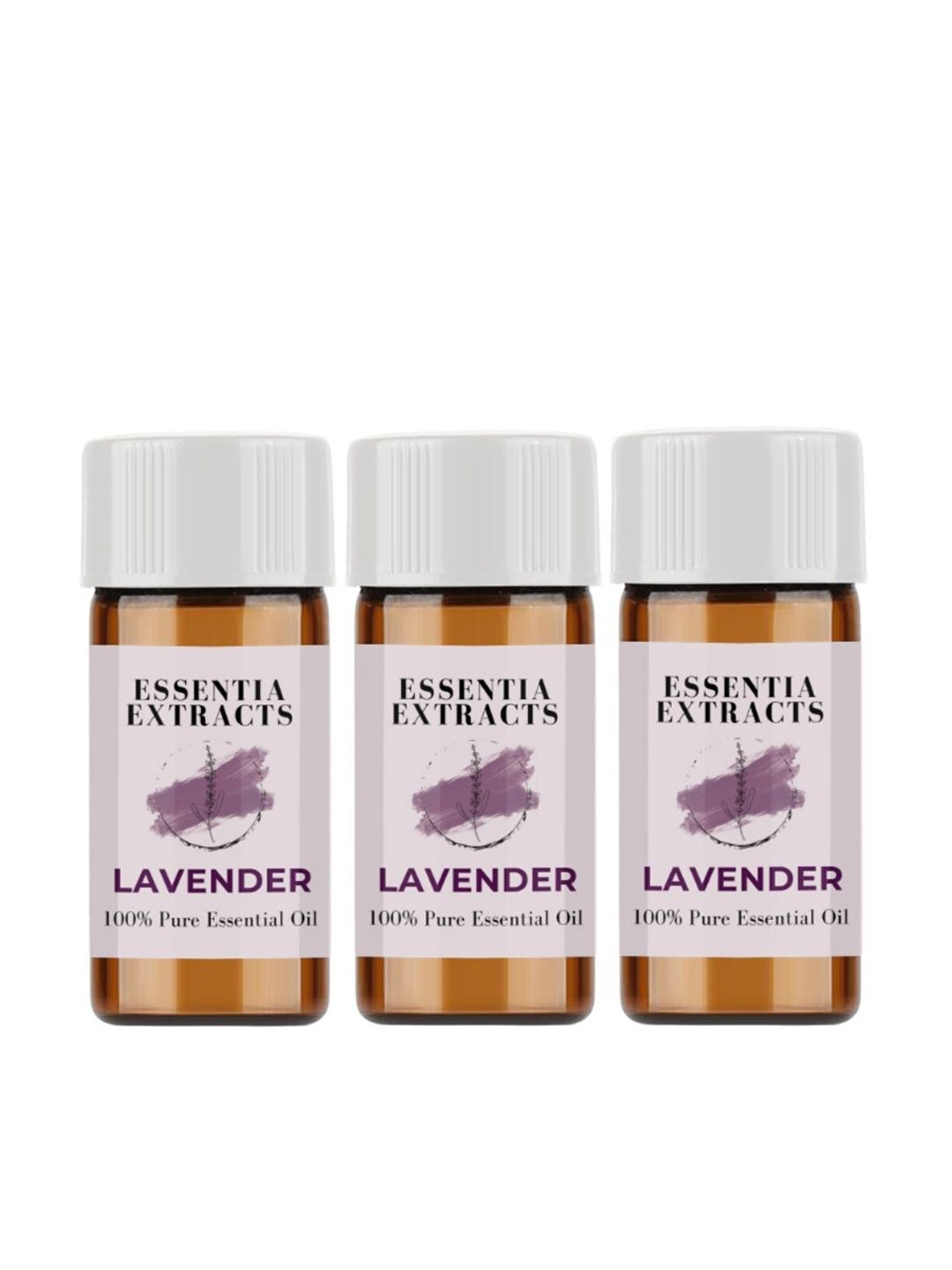 ESSENTIA EXTRACTS Transparent Set of 3 Lavender Aroma Oils Price in India