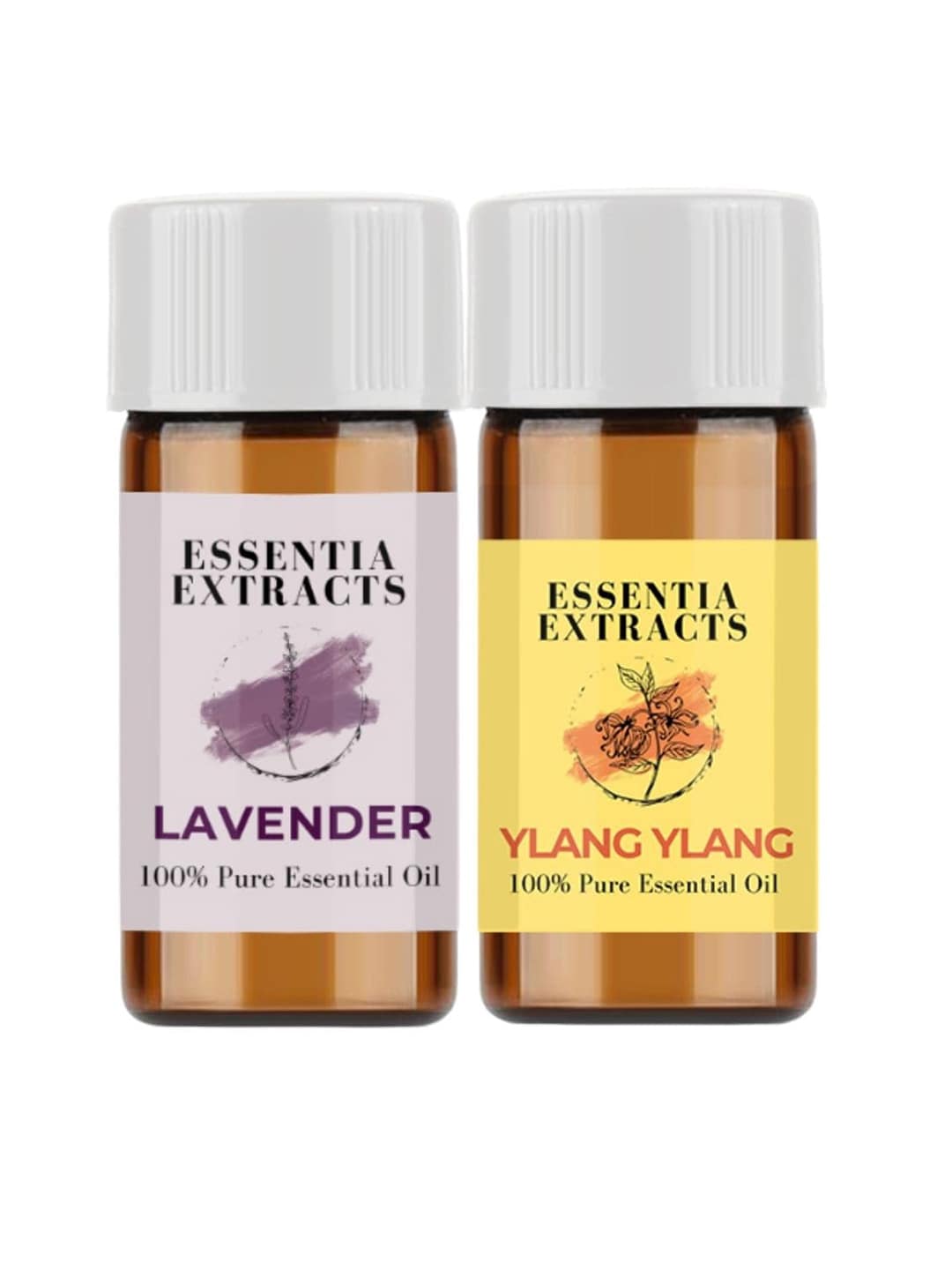 ESSENTIA EXTRACTS Transparent Set of 2 Lavender and Ylang Ylang Aroma Oils Price in India