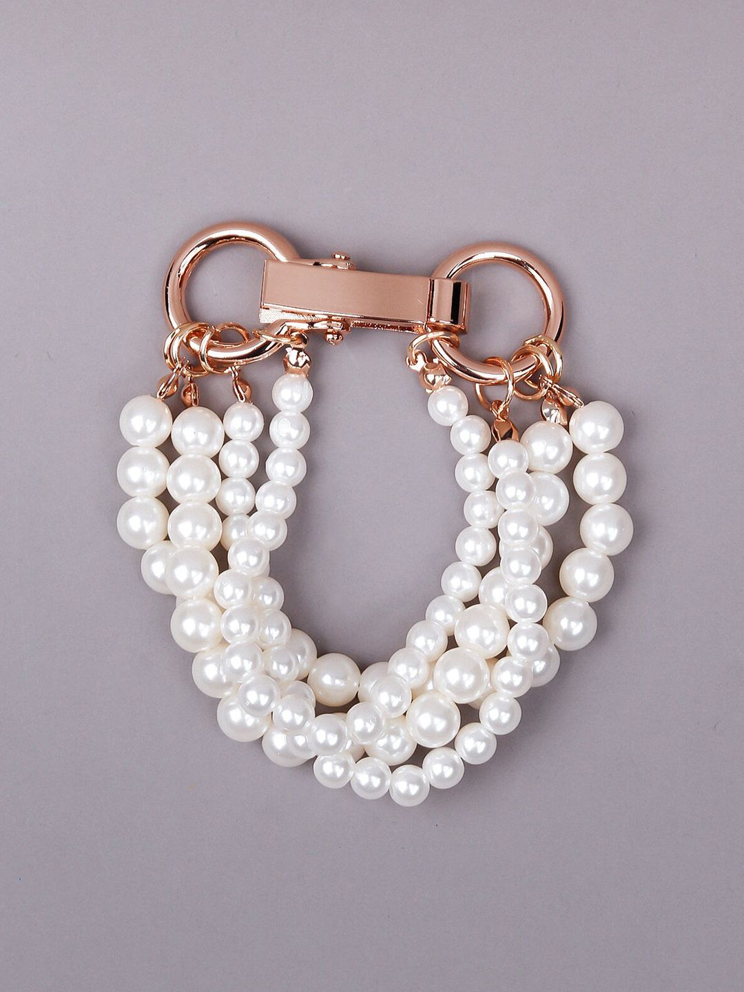 ODETTE Women White & Copper-Toned Armlet Bracelet Price in India
