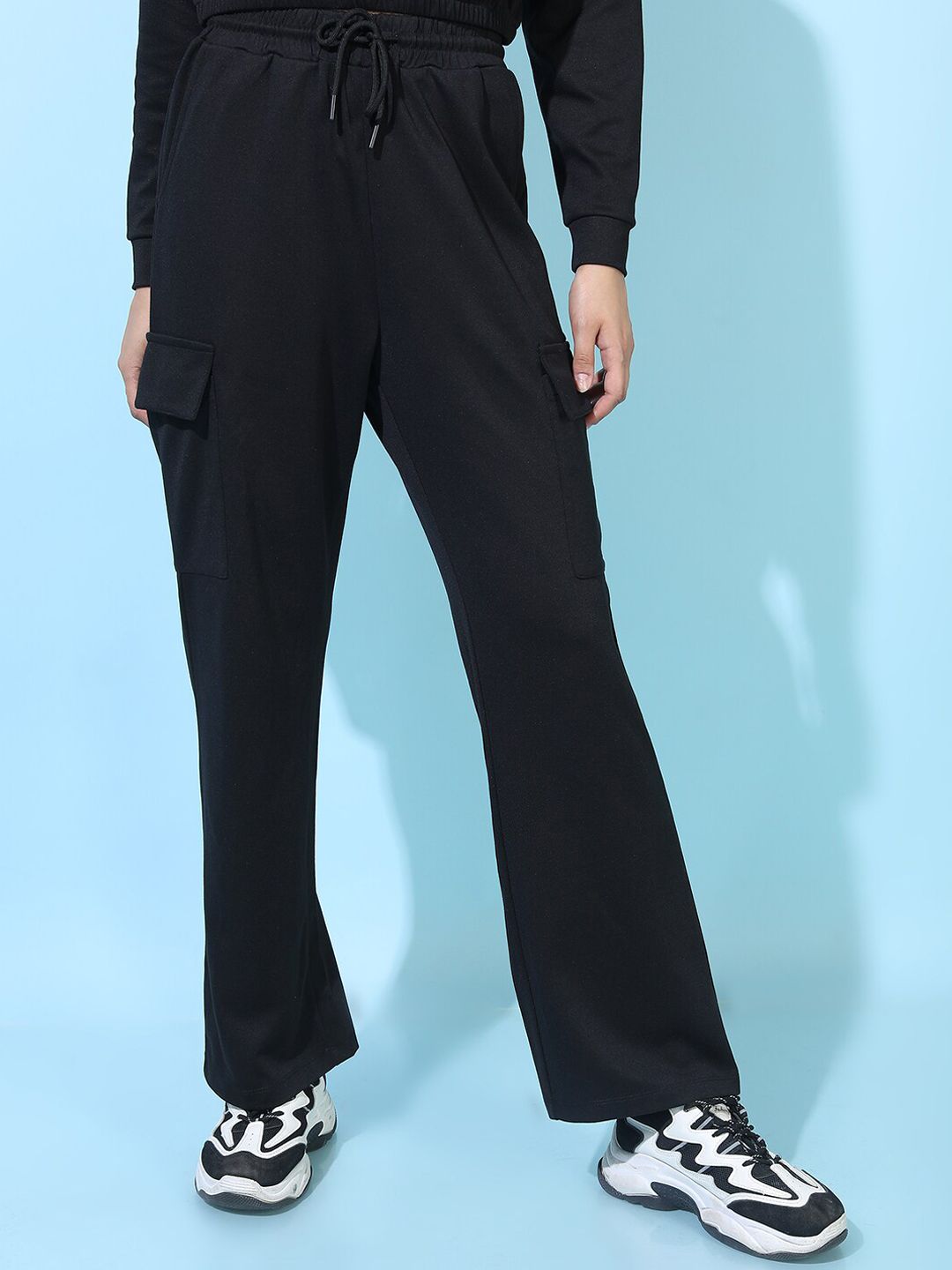 Tokyo Talkies Women Black Regular Fit Trousers Price in India