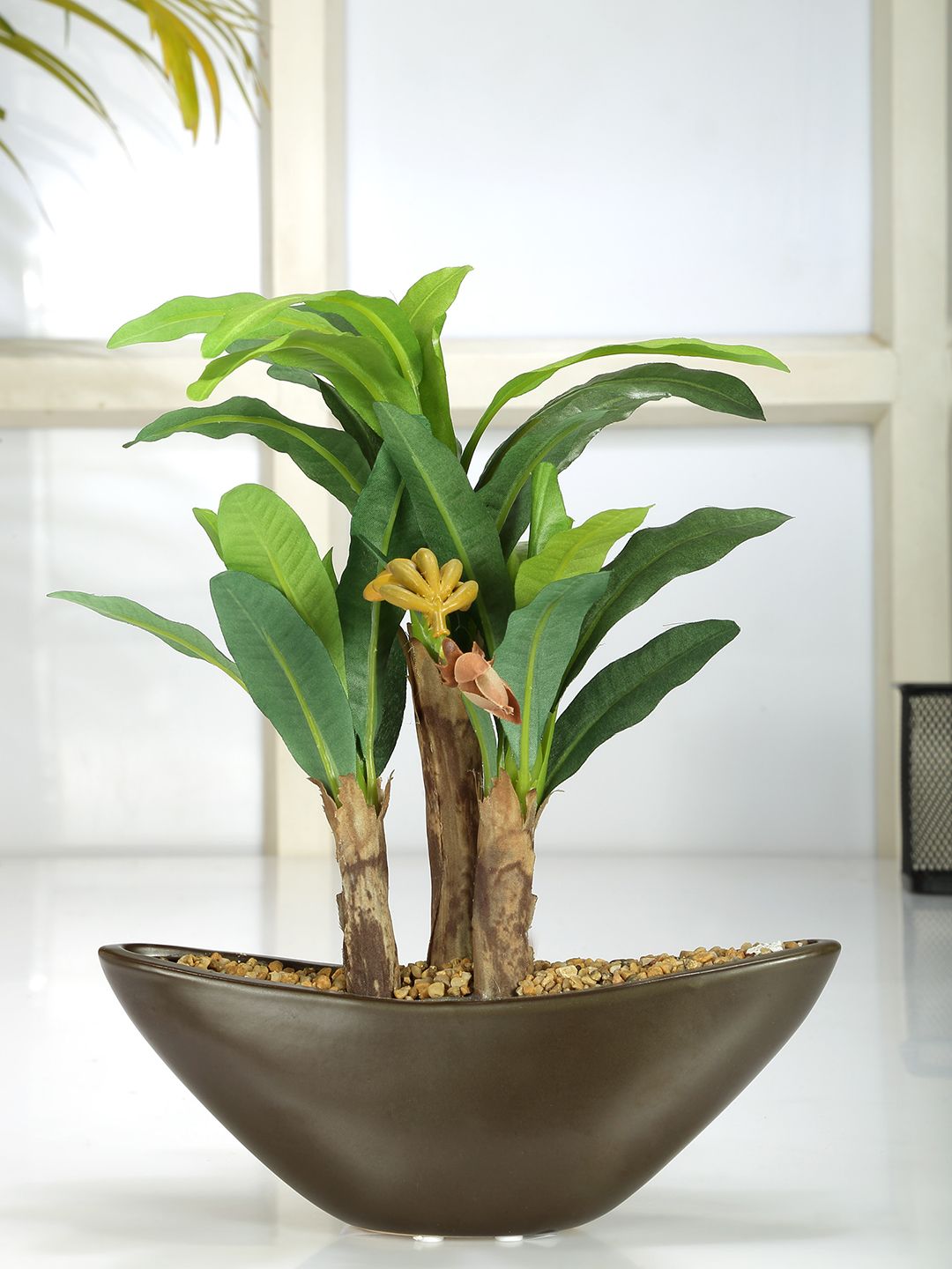 Fourwalls Green & Brown Artificial Banana Plant Price in India