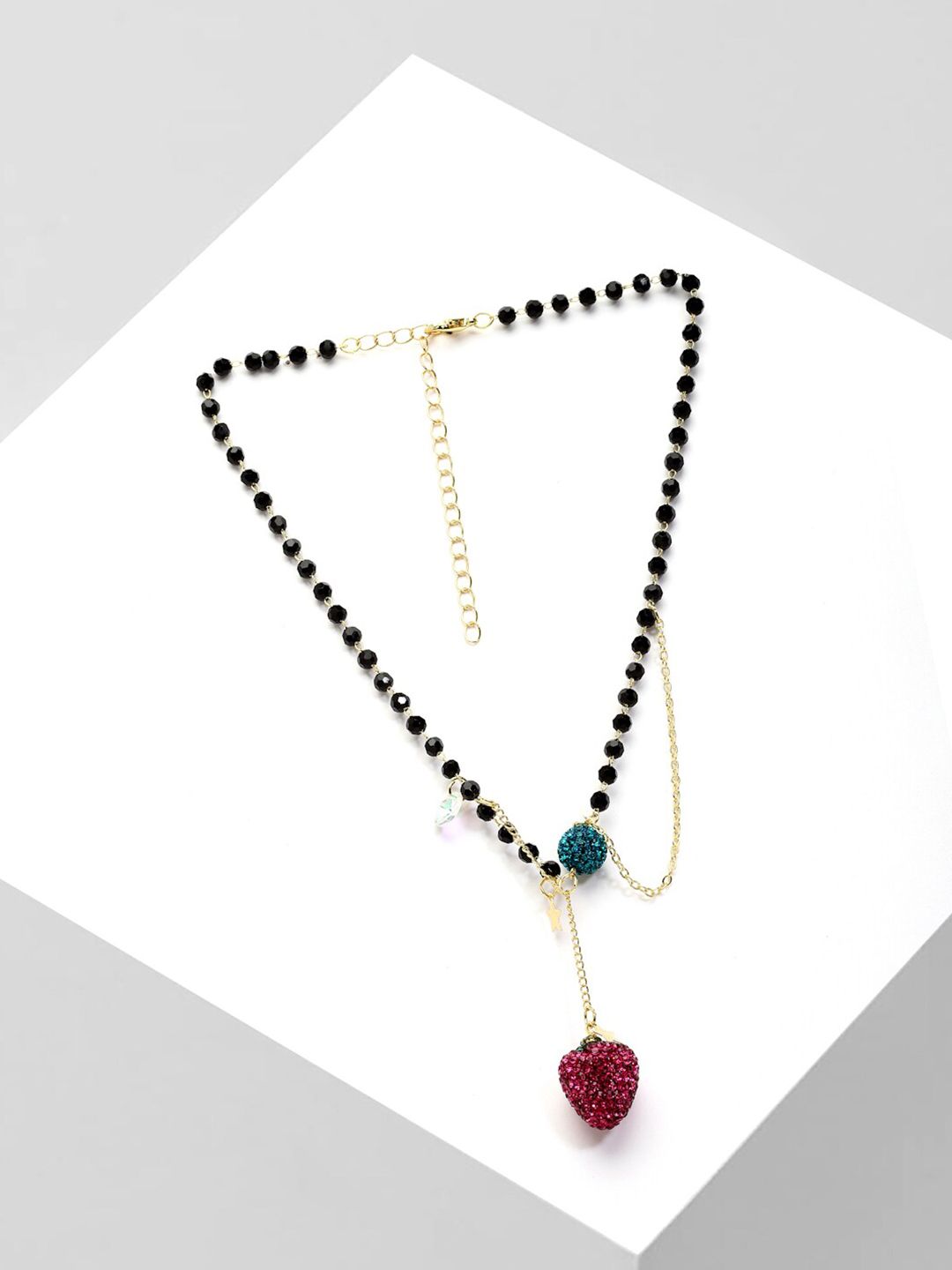AVANT-GARDE PARIS Gold-Toned & Black Gold-Plated Necklace Price in India