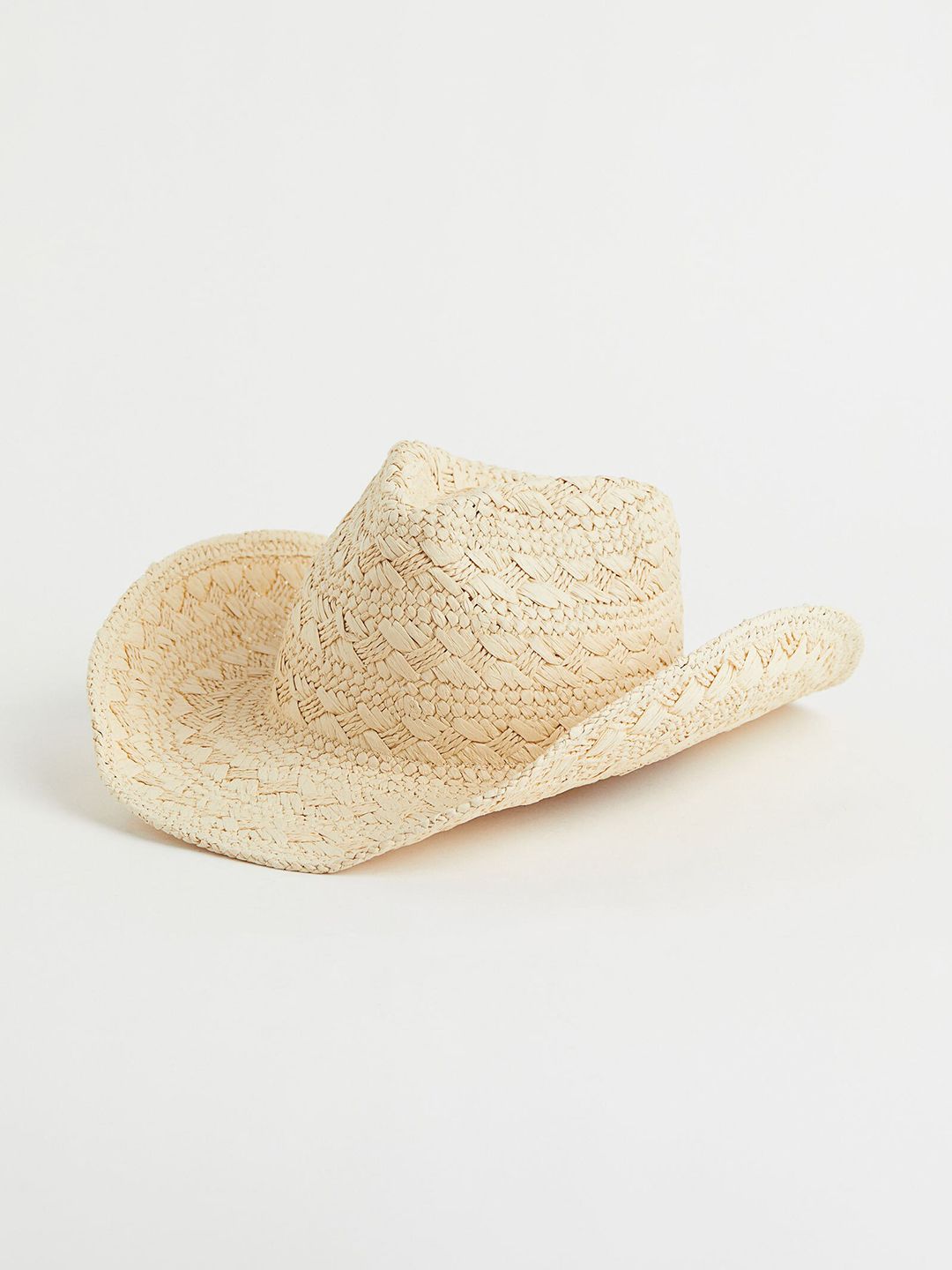 H&M Women Beige Woven Design Straw Hat Price in India