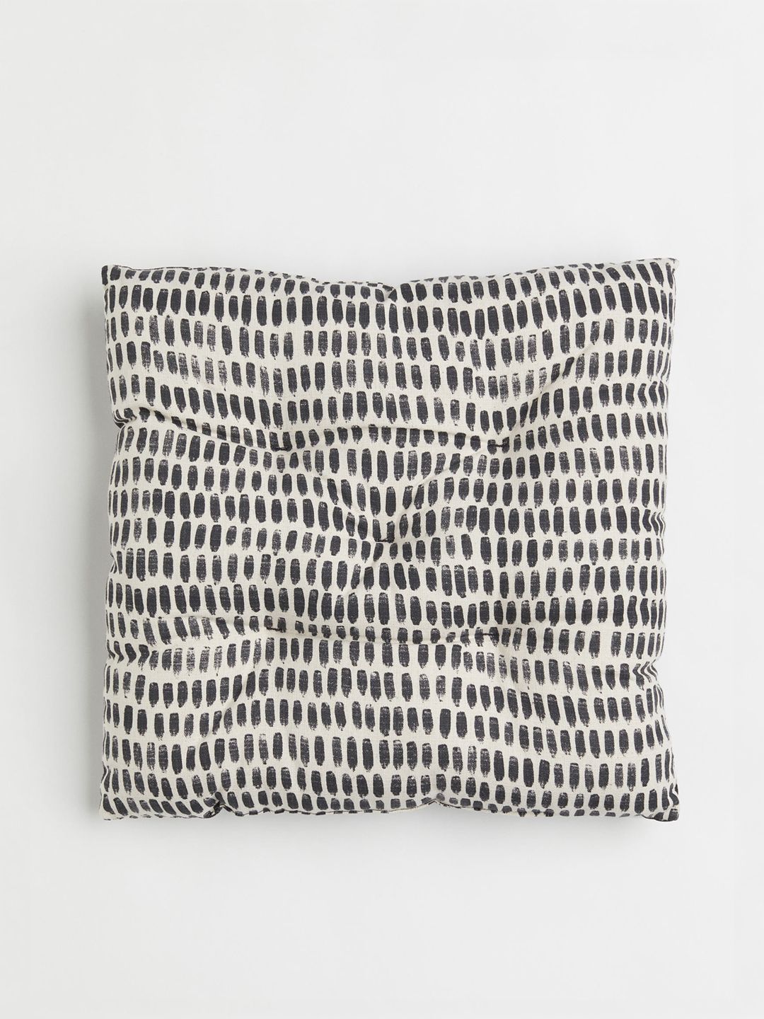 H&M Beige & Black Square Patterned Seat Cushion Price in India