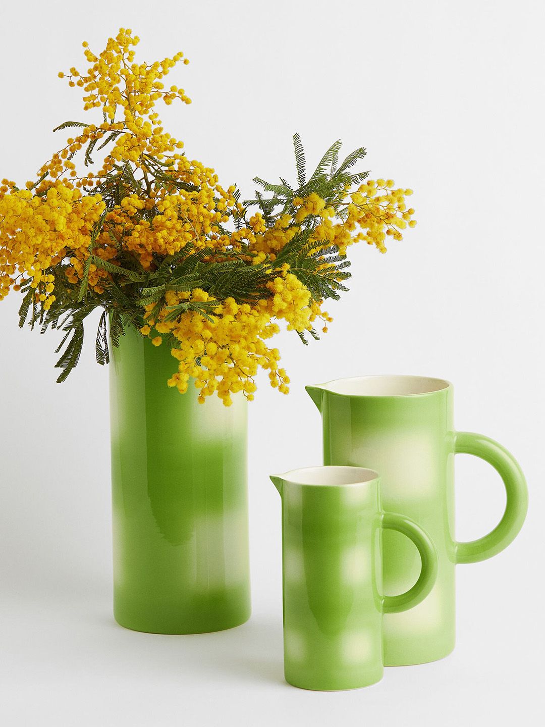 H&M Green Checked Earthenware Vase Price in India