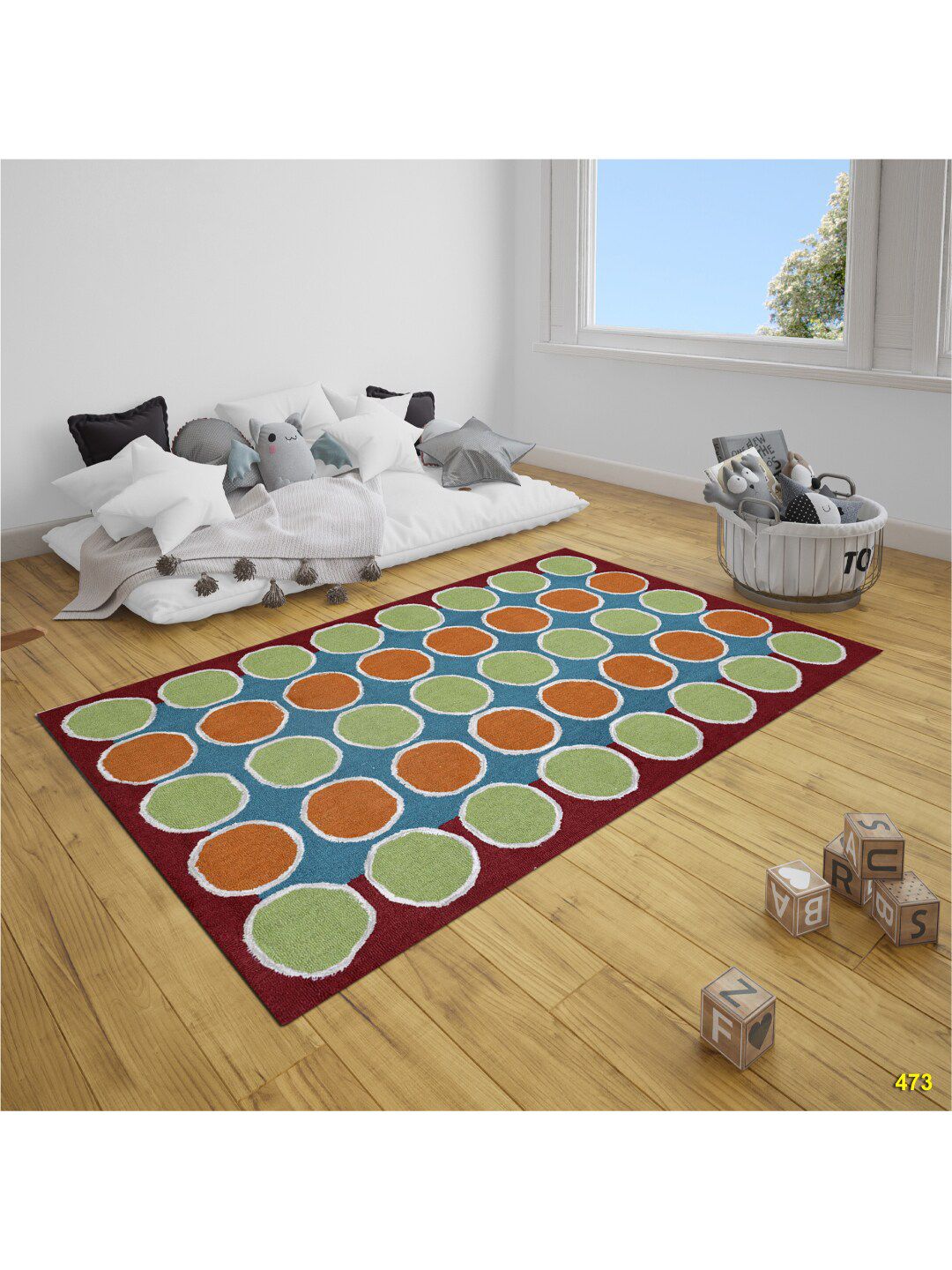 SANDED EDGE Multicolored Geometric Woolen Floor Carpets Price in India