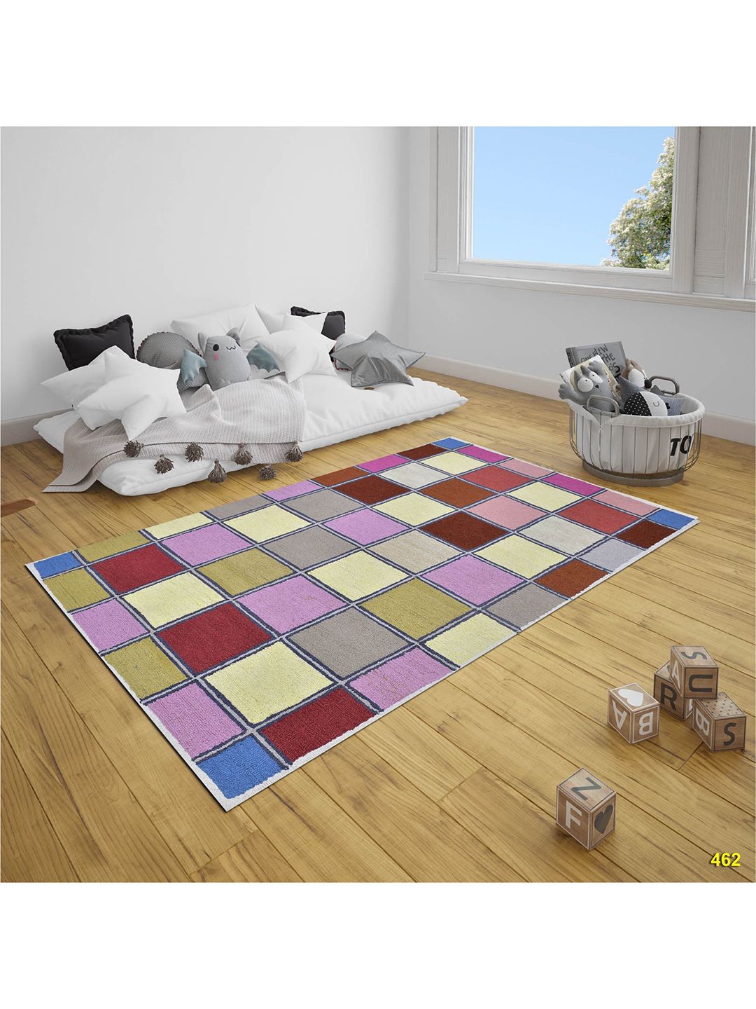 SANDED EDGE Purple & Maroon Printed Woolen Heavy Floor Carpet Price in India