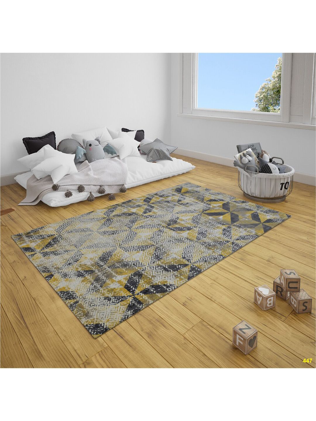 SANDED EDGE Multicolor Woolen Heavy Floor Carpet Price in India