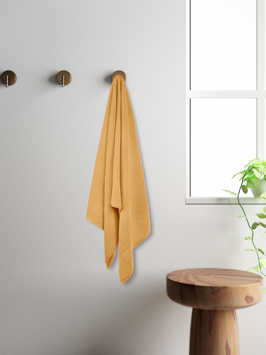 SPACES Unisex Gold-Toned 460 GSM Bath Towels Price in India