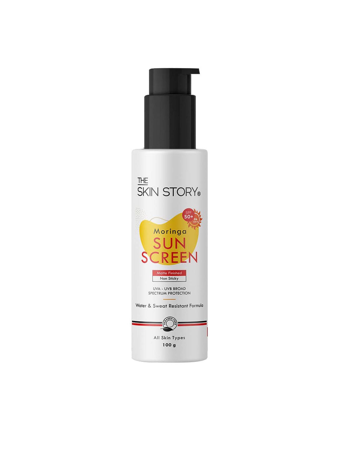 THE SKIN STORY SPF 50 PA+++ Matte Finish Moringa Sunscreen - 100 g