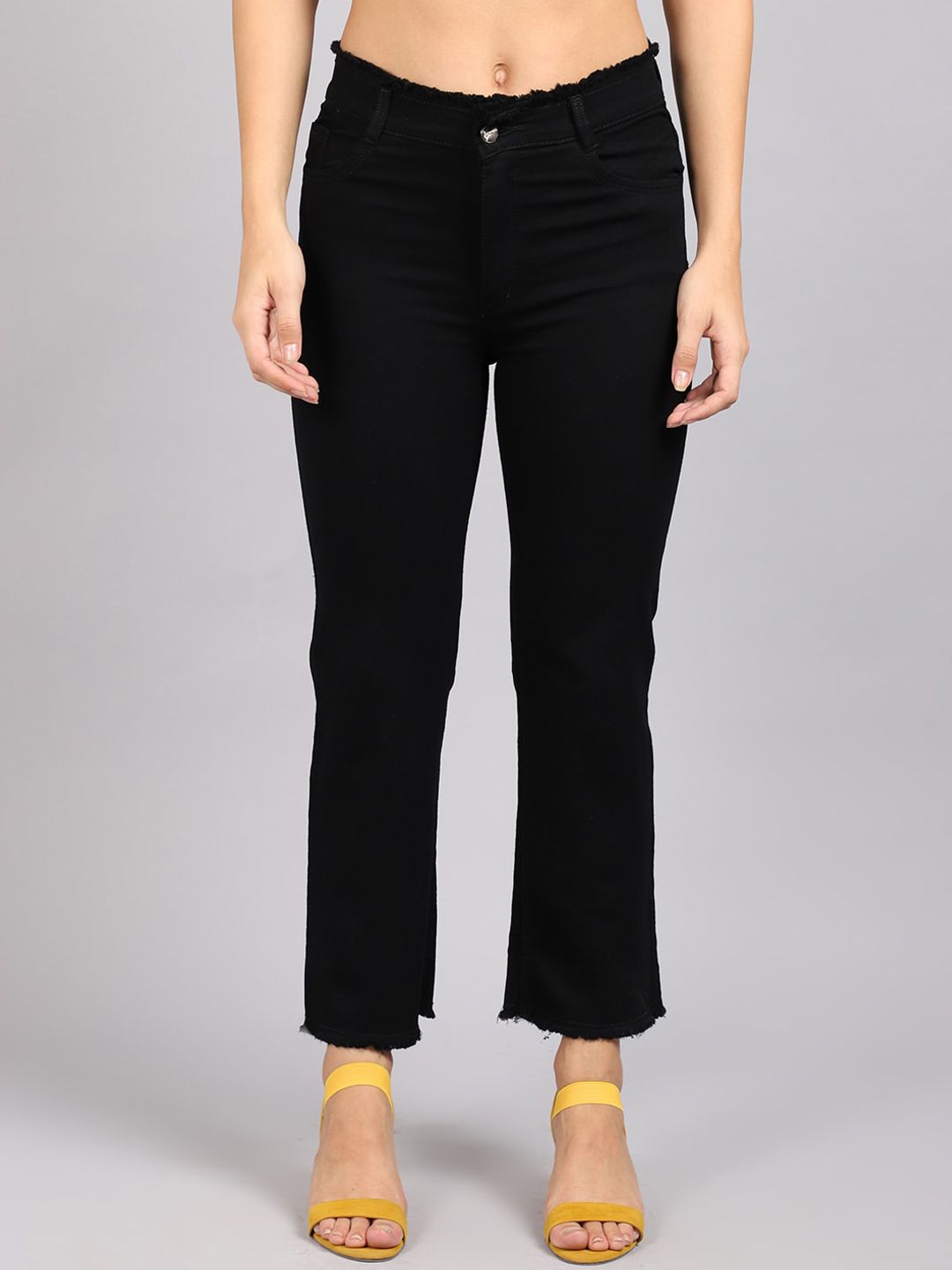 MARC LOUIS Women Black Bootcut Jeans Price in India