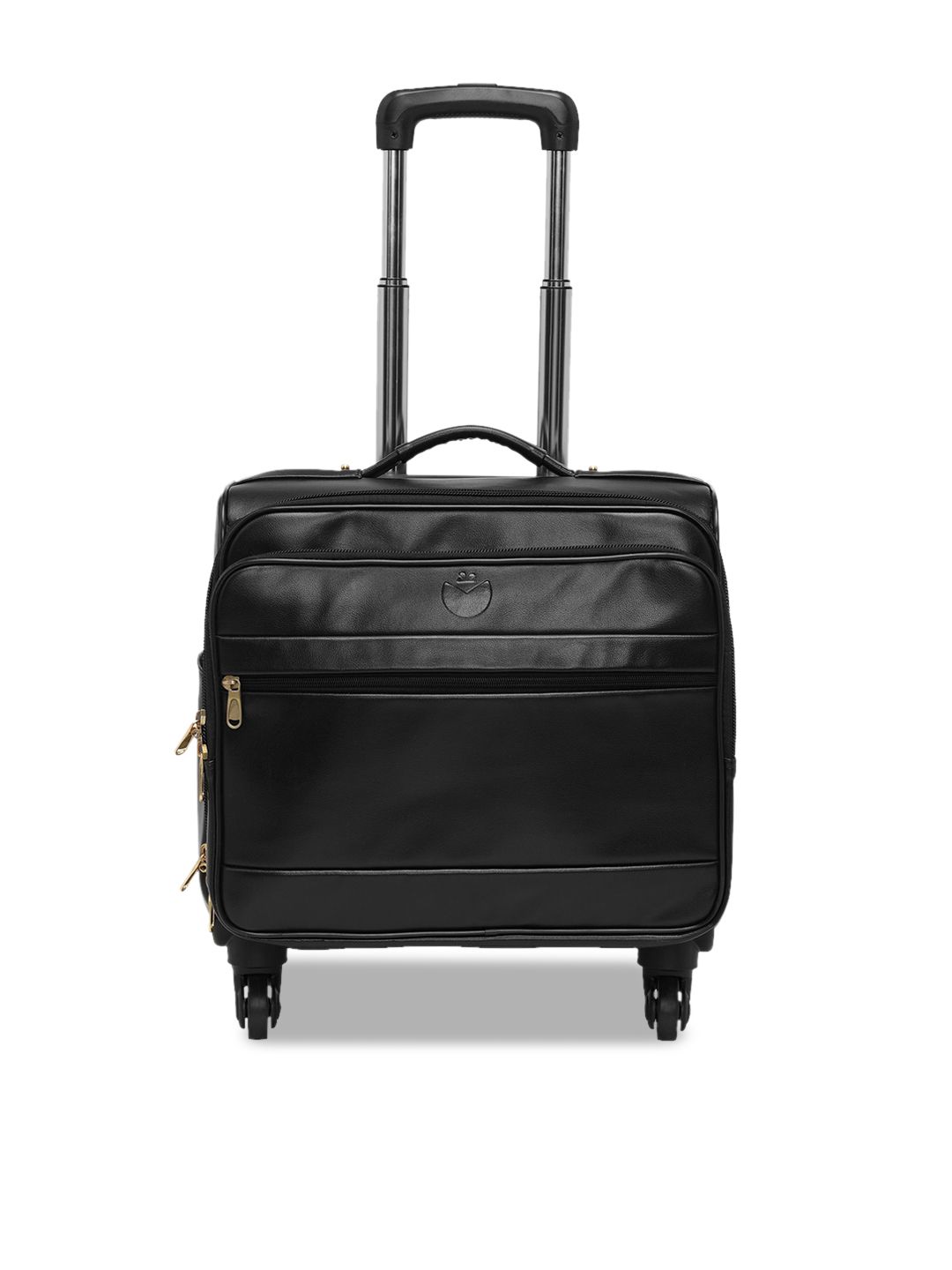 MBOSS Black Solid Soft-Sided Cabin Laptop Overnighter Trolley Suitcase Price in India