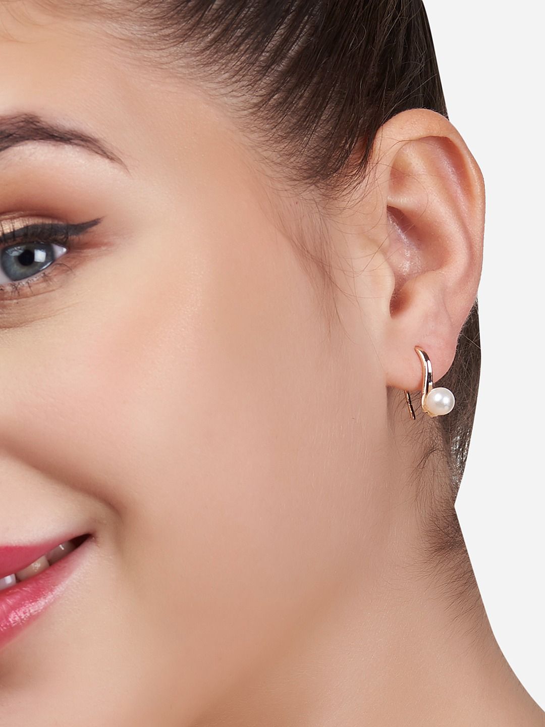 AMI Rose Gold Plated Contemporary Studs Earrings Price in India