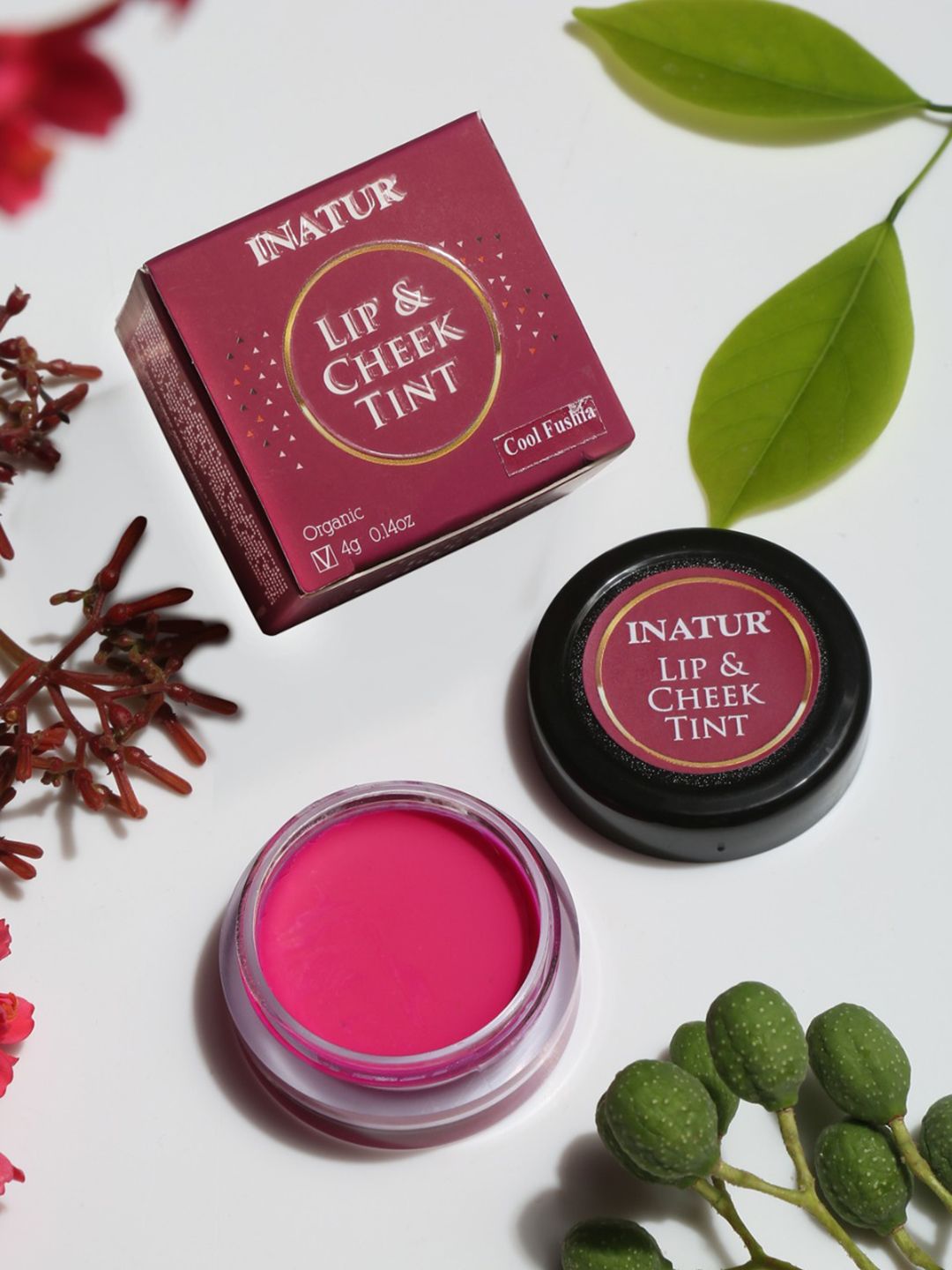 Inatur Lip and Cheek Tint Cool Fushia 4gm Price in India