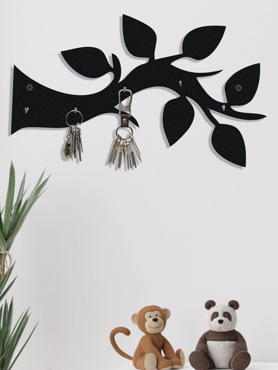 RANDOM Black Tree Branch Wall Hanging Key Holder Price in India