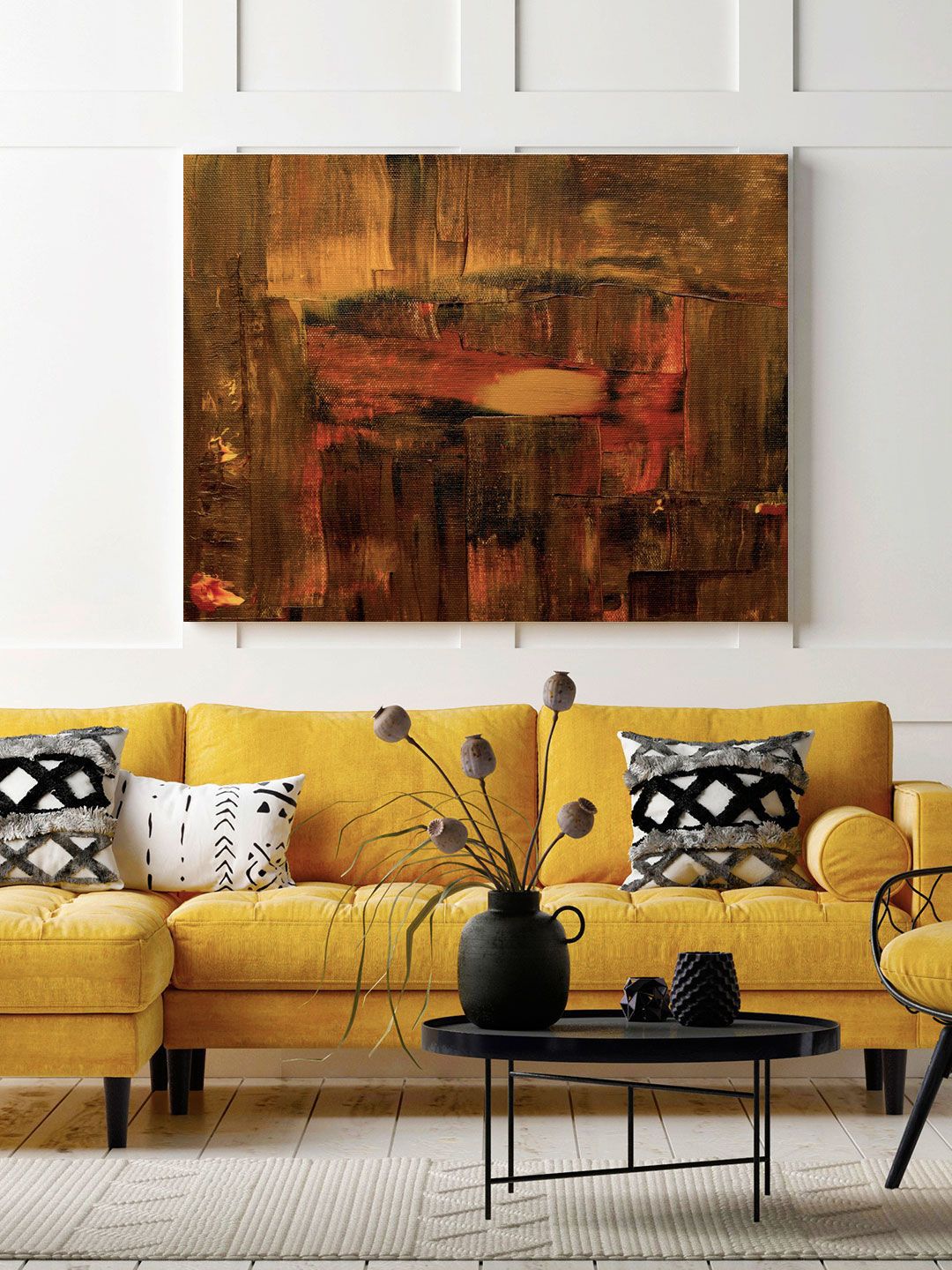 ARTSPACE Multicoloured Rusty Abstract Wall Painting Price in India